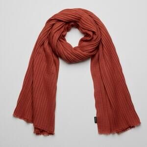 ABS Allen Schwartz Rust Pleated Scarf